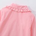 thumbnail image 6 of Likimi Toddler Kids Girls Tshirts With Ruffles Solid Color Long Sleeve Crew Neck Button Down Shirts For Girls Spring Autumn Soft Tops Pink Size 2-3 Years, 6 of 7
