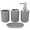 Gray, variant on hoksml 4 Piece Bathroom Accessory Set With Soap Dispenser Pump, Toothbrush Holder, Tumbler And Soap Dish