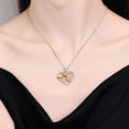 thumbnail image 4 of Collar para madre e hija, collares con colgante de plata de ley 925 para mamá, te mantiene en mi corazón, joyería de oro rosa para mujer, regalo del día de la madre, 4 of 4
