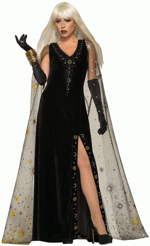 Celestial Black Velvet Dress \u0026 Cape 