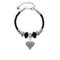 thumbnail image 2 of Delight Jewelry Antiqued Snake Print Heart Sister Celtic Knot Leather Bead Bracelet, 7"+2" Extender, 2 of 4