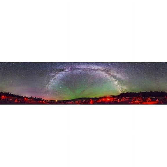 Panorama of Milky Way Above The Table Mountain Star Party in Washington State Poster Print
