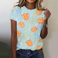 thumbnail image 2 of MEICHEN Women's Fashionable Casual Comfort Printed Short Sleeve Top Loose Summer T Shirts for Women, 2 of 4