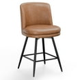 thumbnail image 5 of Zimtown Modern Barstools Set of 2, 26" Counter Height Swivel Bar Stools Set with Cushion for Kitchen Island, Dining Room, Bar Chairs, Tan Brown, 5 of 8