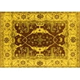 thumbnail image 1 of Ahgly Company Machine Washable Indoor Rectangle Oriental Yellow Traditional Area Rugs, 5' x 7', 1 of 4