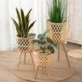 thumbnail image 1 of Flowerpot Bamboo Rattan Flowerpot Twill Balcony Flower Box Flower Display Shelf S, 1 of 5