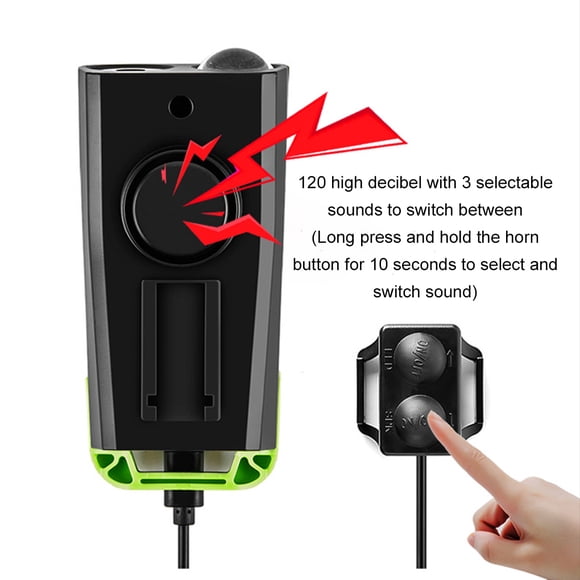 pitrice Bike Front Light Speedometer Horn Multifunctional Non-motions Automatic Standby black