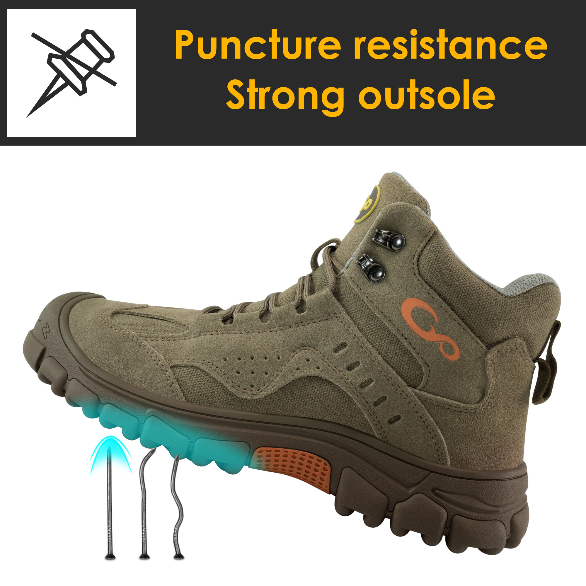 Ecetana Men's Steel Toe Waterproof Work Boot photo 3