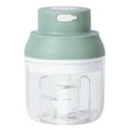 thumbnail image 1 of Procesador de alimentos eléctrico portátil con cuchillas de acero inoxidable, ideal para picar y mezclar frutas, verduras, carnes sin hueso y más. Compacto y fácil de limpiar, perfecto para cocinas, 1 of 7
