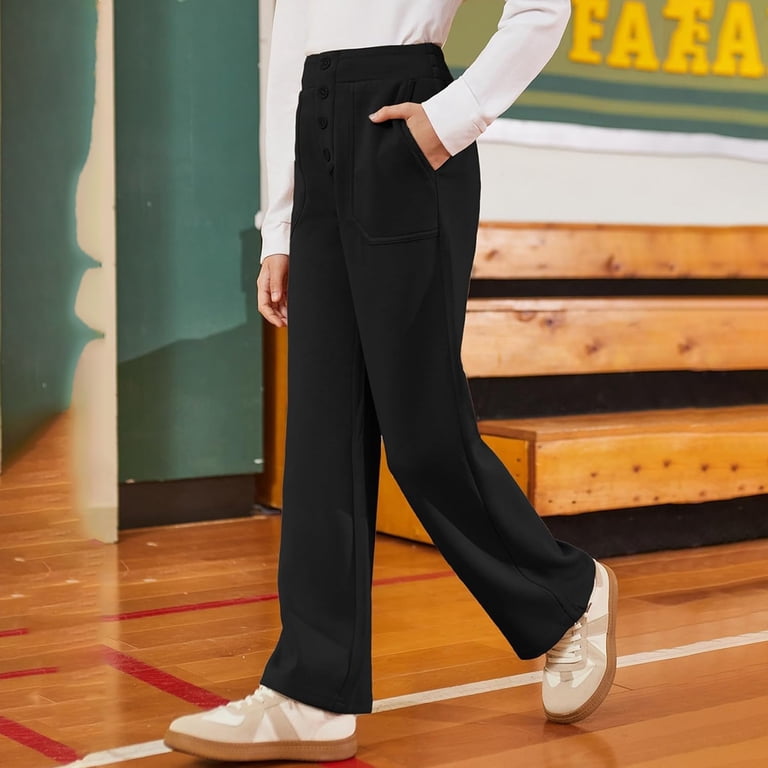girls black dress pants Black Dress Slack Pants L / Black main image 0