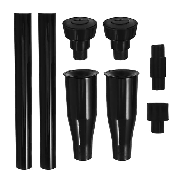 Accesorios para bomba de estanque, Kit de boquillas para fuente de agua, juego de boquillas ajustables para fuente, color negro, para estanques de jardín y peceras, 8 Uds.