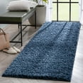 thumbnail image 3 of Well Woven Elle Basics | Emerson Shag Dark Blue | Textured Runner Rug 3x10 (2'7" x 9'6"), 3 of 8