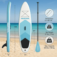 thumbnail image 2 of 11FT Inflatable Stand up Paddle Board Ultra-Thick Durable PVC w/Premium SUP Accessories & Carry Bag |upgraded paddle boards w/ 3 Fish Fin for Paddling |Up to 300LB, 2 of 6
