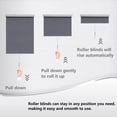 thumbnail image 4 of LUCKUP Cordless Roller Shades Blackout Window Blinds with Valance Cover Fabric Room Darkening Shades Privacy Protection for Home Office Bedroom Easy to Install 26" W x 72" L(Grey), 4 of 7