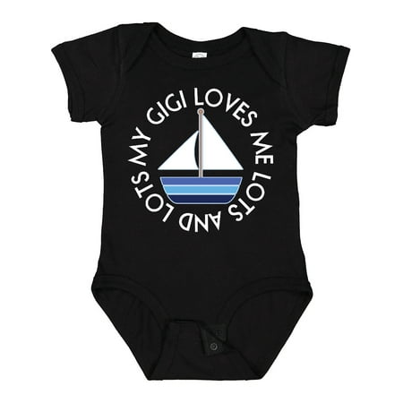 

Inktastic My Gigi Loves Me Sailboat Boys Sailing Gift Baby Boy Bodysuit