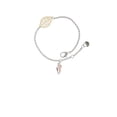 thumbnail image 2 of Delight Jewelry Silvertone Mini Pink Running Shoe - Goldtone Leaf Delicate Bracelet, 6.25+1.75", 2 of 4
