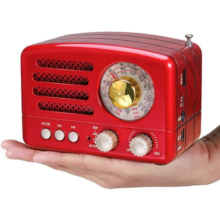 shortwave fm retro am radio aux tf transistor supports bluetooth mp3 speaker usb portable card prunus