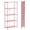 Pink, variant on 3 Tier Foldable Shelf with Wheels, Portable Carbon Steel No Assembly Organizer, Collapsible Rolling Standing Utility Storage Rack for Kitchen Pantry Office, Black