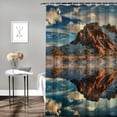 thumbnail image 2 of Shangniulu Shower Curtain for Bathroom with Hooks,Without Odor Polyester Fiber Material,Lakeside Snow Scene Bathroom Decorative Shower Curtains Water Repellent Washable White, 2 of 7