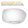 thumbnail image 3 of Unique Bargains 1 Pcs Reemplazo de vidrio del espejo retrovisor derecho calefaccionado blanco con respaldo para Honda Odyssey 14-17, 3 of 6