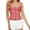 Red, variant on Summer Cute Plaid Spaghetti Strap Tank Tops Fashion Lace Trim Scoop Neck Sleeveless Slim Fit Camisole Casual Button down Tie Shoulder Checked Going out Cropped Cami Coffee L