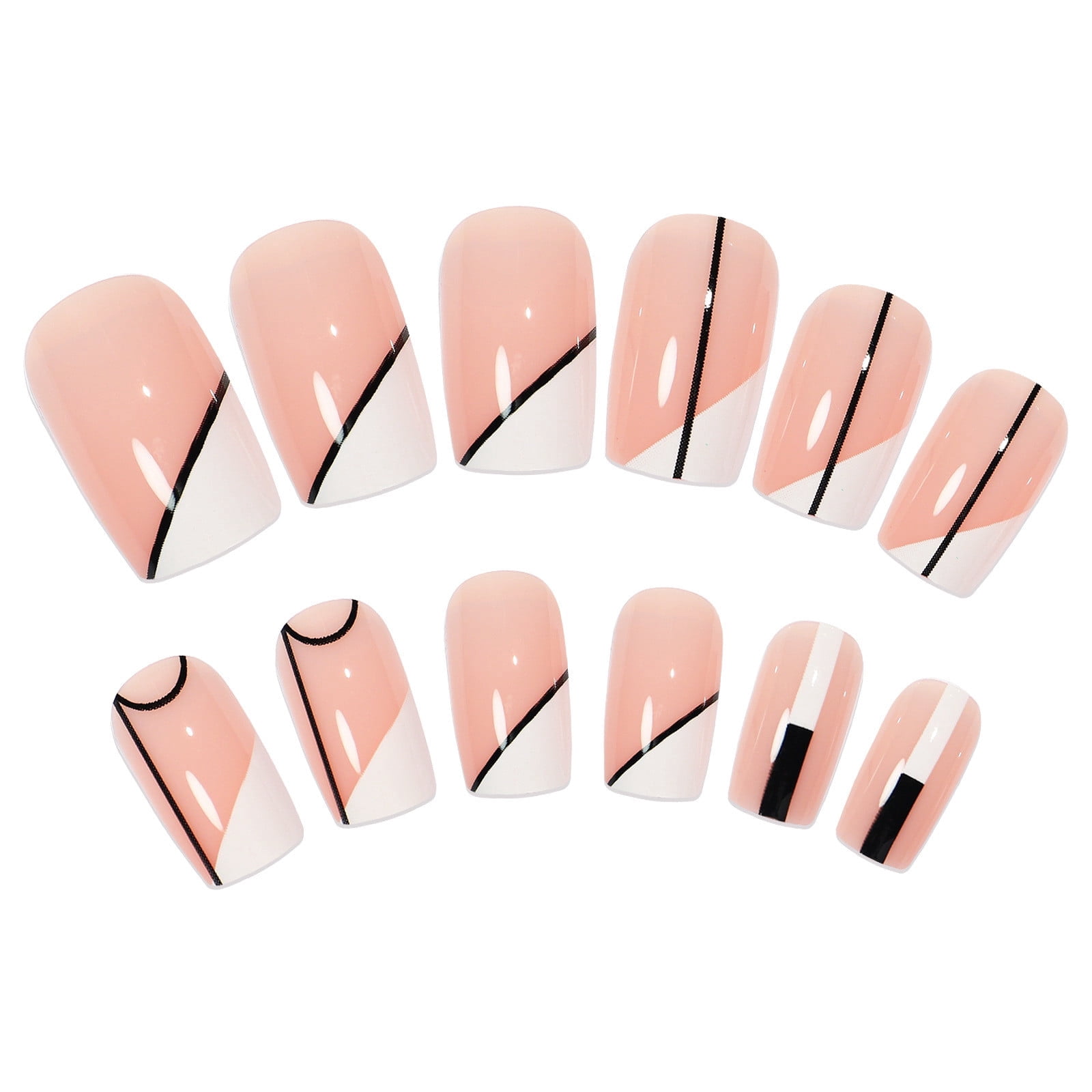 Nails Medium Length Tips Acrylic Polished Nails on Nails Long Coffin with Full Clear Nail Tips Coffin False Nails Coffin Medium Petite Nails Glitter Acrylic Nail Tips C