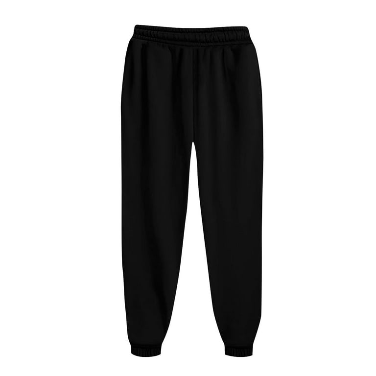 YDKZYMD Womens Tall Sweatpants Fleece Cinch Bottom Drawstring Comfy Black Loose Jogger Pants Plus Sized Athletic Baggy Pants with Pockets Casual Elastic Waist Sweatpant Walmart