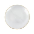 thumbnail image 2 of Efavormart 20 Pack Economy Plastic Charger Plates 13" – Transparent Pearl White Swirl Design with Gold Rim, Stylish Table Chargers, 2 of 4