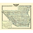 thumbnail image 2 of Warner 17x15 White Modern Wood Framed Museum Art Print Titled - Pike Illinois Landowner - Warner 1870, 2 of 4