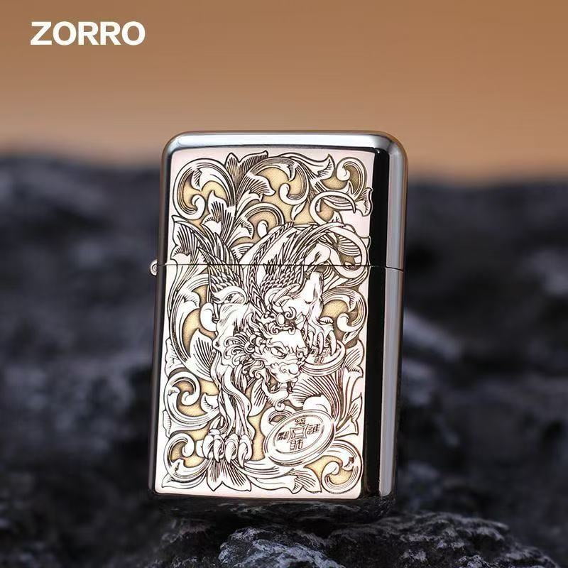 ZORRO's New Z790 Original Copper Kerosene Lighter, Peony Double