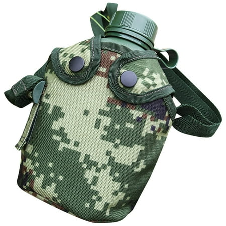 

NICEXMAS 1 Set Water Bottle Aluminum Alloy 1L Military Canteen Kettle for Camping Hiking Survival