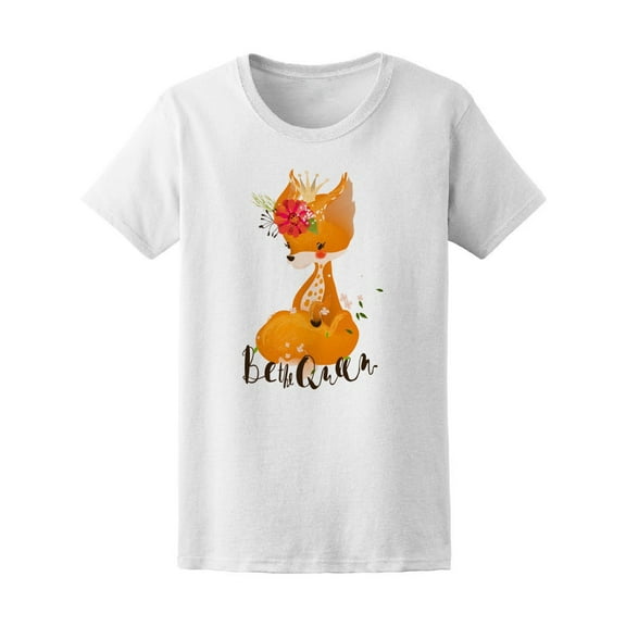 Cute Fox Princess Be The Queen Tee Women's -Image by Shutterstock