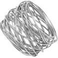 thumbnail image 4 of Handmade Silver Round Mesh Napkin Rings Holder For Dinning Table Parties Everyday, Set Of 12 (silver, 12), 4 of 5