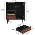 thumbnail image 2 of ARTPOWER Modern Coffee Bar Cabinet with Wine Glass Rack and Drawers, Black Liquor Cabinet with Pull-Out Wine Storage for Kitchen, Dining Room, Living Room, 2 of 9