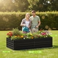 thumbnail image 6 of WORKPRO 7.5x4x2ft Black Square Metal Raised Garden Bed, 6 of 12