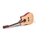 thumbnail image 6 of 41 Inch Acoustic Guitar, Full-Size Beginner Cutaway Guitar with Spruce Board, Steel String, and Gig Bag for Adults, Natural, 6 of 9