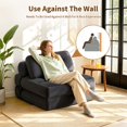 thumbnail image 5 of 3 in 1 Folding Sofa Bed, Convertible Corduroy Sleeper Chair Floor Couch, Lounger Bed filled with Shredded Foam for Living Room. Gray, 5 of 8