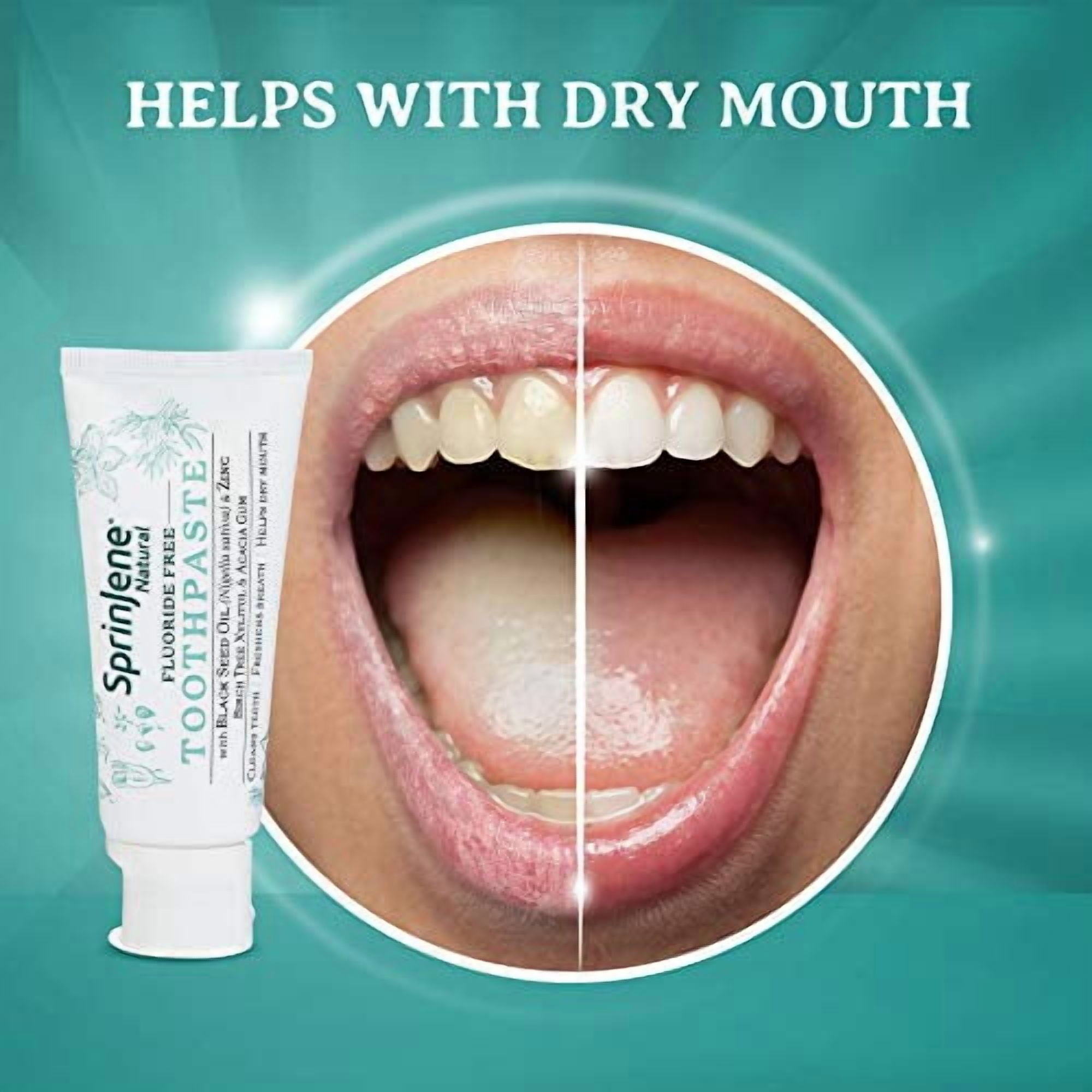 SprinJene Natural Fluoride Free Toothpaste, Pack of 4