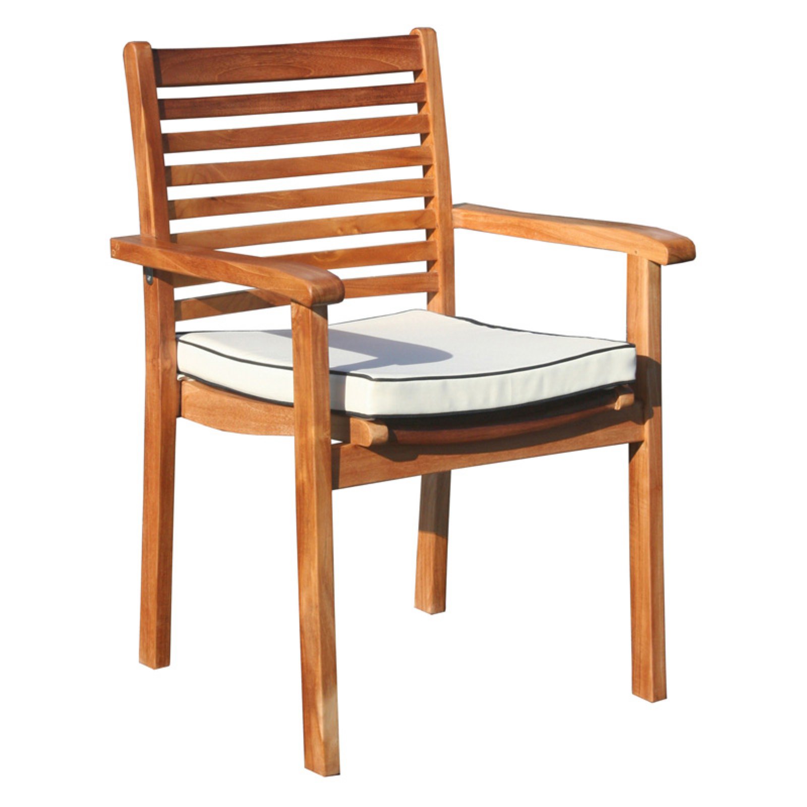 Chic Teak Italy Teak Stacking Patio Dining Chair - image 3 of 7