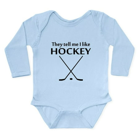 

CafePress - They Tell Me I Like Hockey Body Suit - Long Sleeve Infant Bodysuit