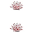 thumbnail image 4 of Adorno de Cristal Advancent Flor de loto Feng Shui 2Conjunto Rojo, 4 of 6