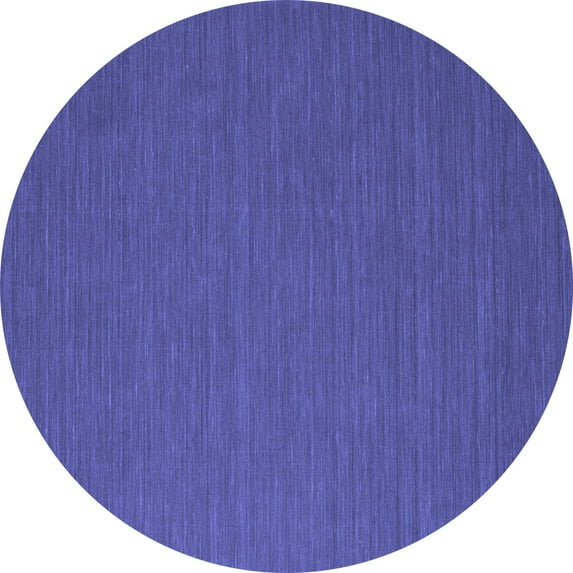 Ahgly Company Indoor Round Abstract Blue Contemporary Area Rugs, 7' Round