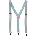 thumbnail image 2 of CTM Striped Trans Pride Bow Tie and Suspender Set, 2 of 5
