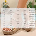 thumbnail image 3 of CYMMPU Women's Floral Print Two Strap Wedge Slide Sandals, Open Toe Platform Slip On Summer Beach Footwear Yellow 41, 3 of 6