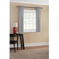 thumbnail image 3 of Mainstays Threaded Print Solid Color Room Darkening Rod Pocket Curtain Panel Pair, Set of 2, Gray, 30 x 54, 3 of 6