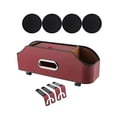 thumbnail image 3 of Car Seat Headrest Organizer Tissue Case Cup Holder Tear Resistant PU Leather Red, 3 of 8