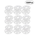thumbnail image 3 of WORGEOUS 100 piezas de botones de camisa transparente Botones de abrigo Botones de broches invisibles Sujetadores de presión Accesorios de costura DIY (15 mm), 3 of 9