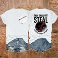 thumbnail image 3 of Blouses pour Femmes Mode Décontractée Baseball Amour Imprimé Double Face Manches Courtes Col Rond T-Shirt Haut, 3 of 3