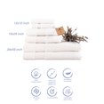 thumbnail image 7 of Hencely 6-Piece Turkish Cotton Bath Towel Set – 2 Bath Towels, 2 Hand Towels & 2 Washcloths – Soft, Absorbent, Quick Dry – White, 7 of 7
