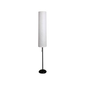 Mainstays Black Shelf Floor Lamp With White Shade Cfl Bulb